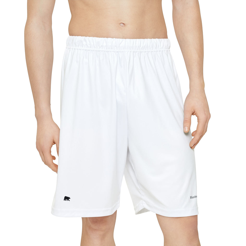 Athletic Men’s Sports Shorts — Lightweight White Performance Gym Shorts