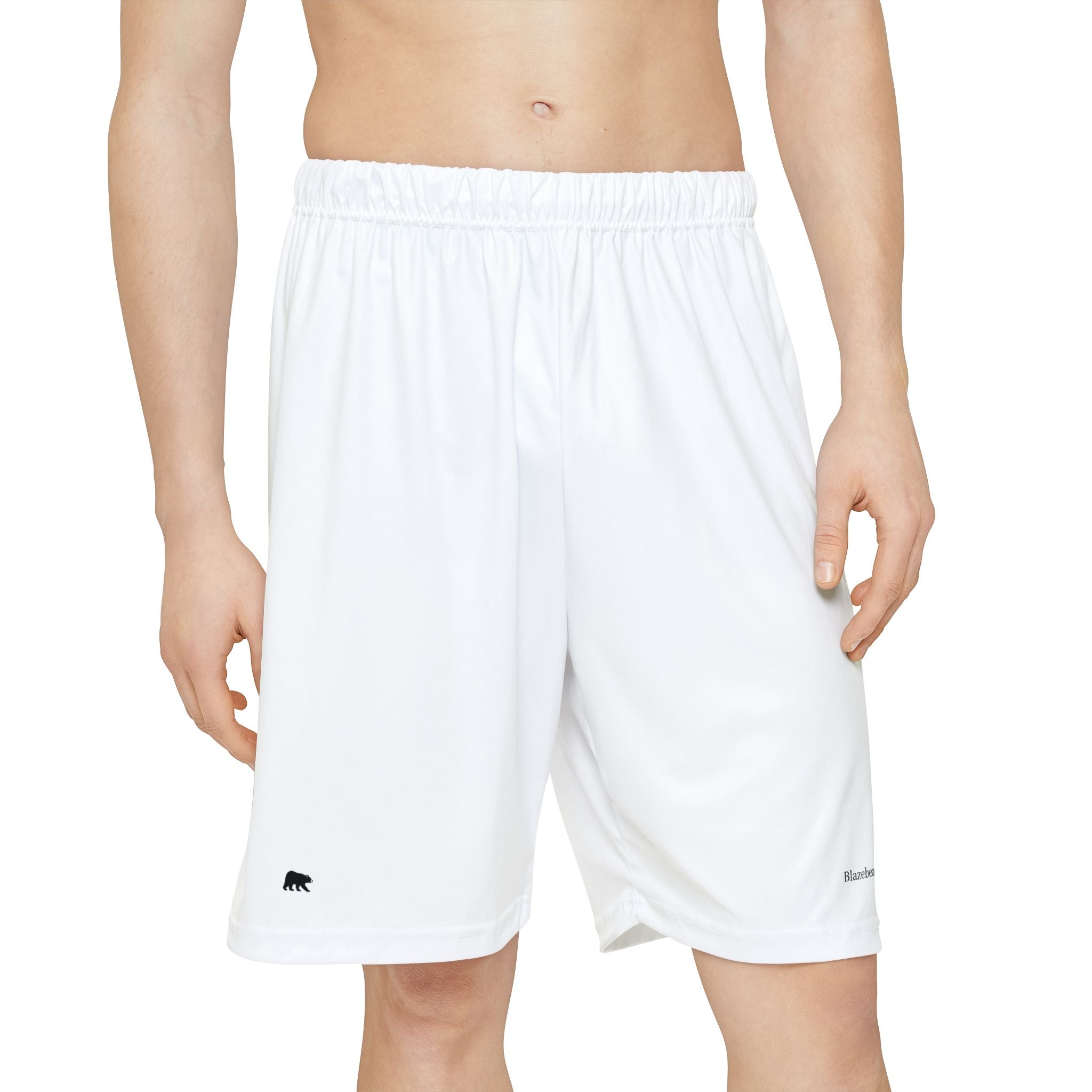 Athletic Men’s Sports Shorts — Lightweight White Performance Gym Shorts