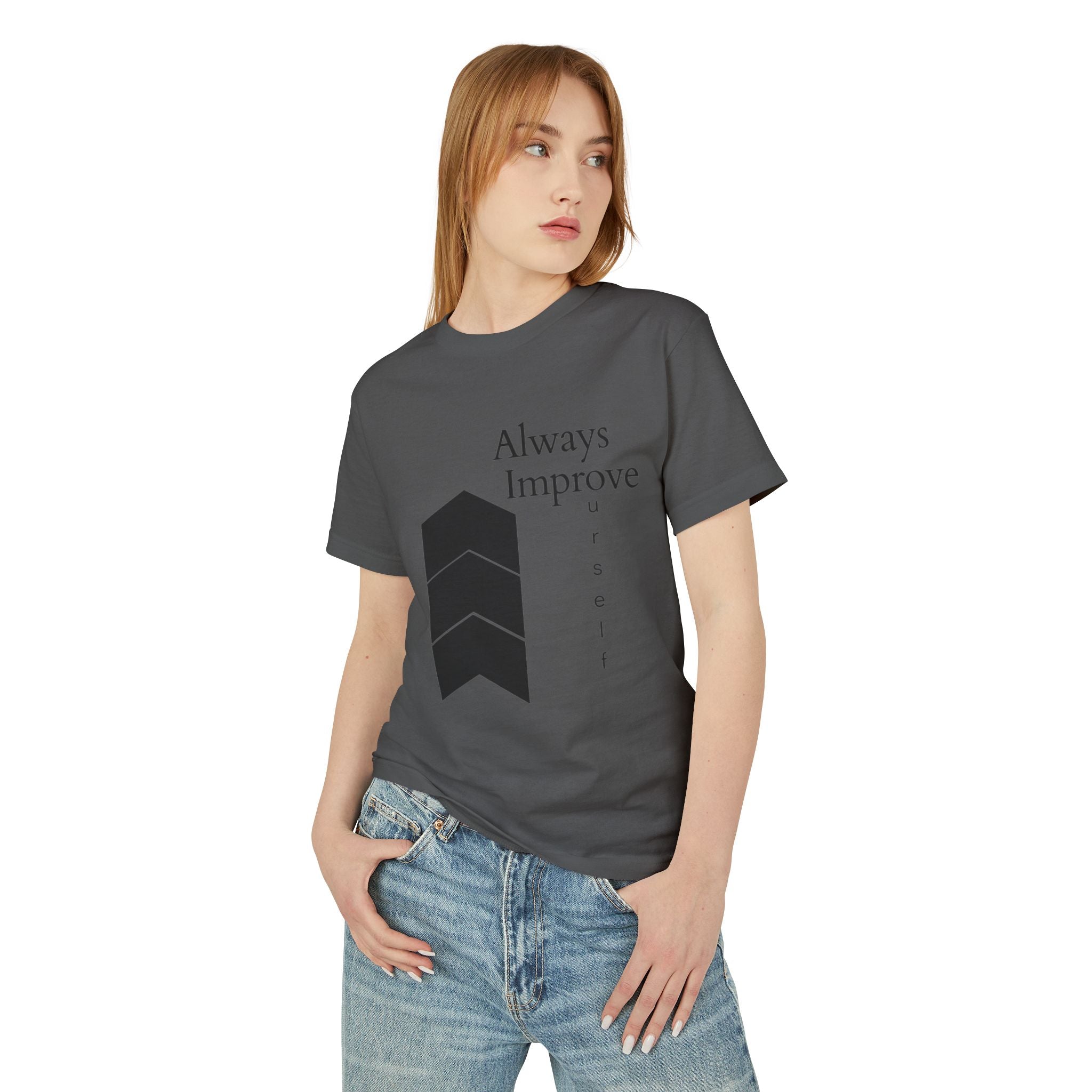 Always Improve Tee — Motivational Vintage Statue Graphic T-Shirt