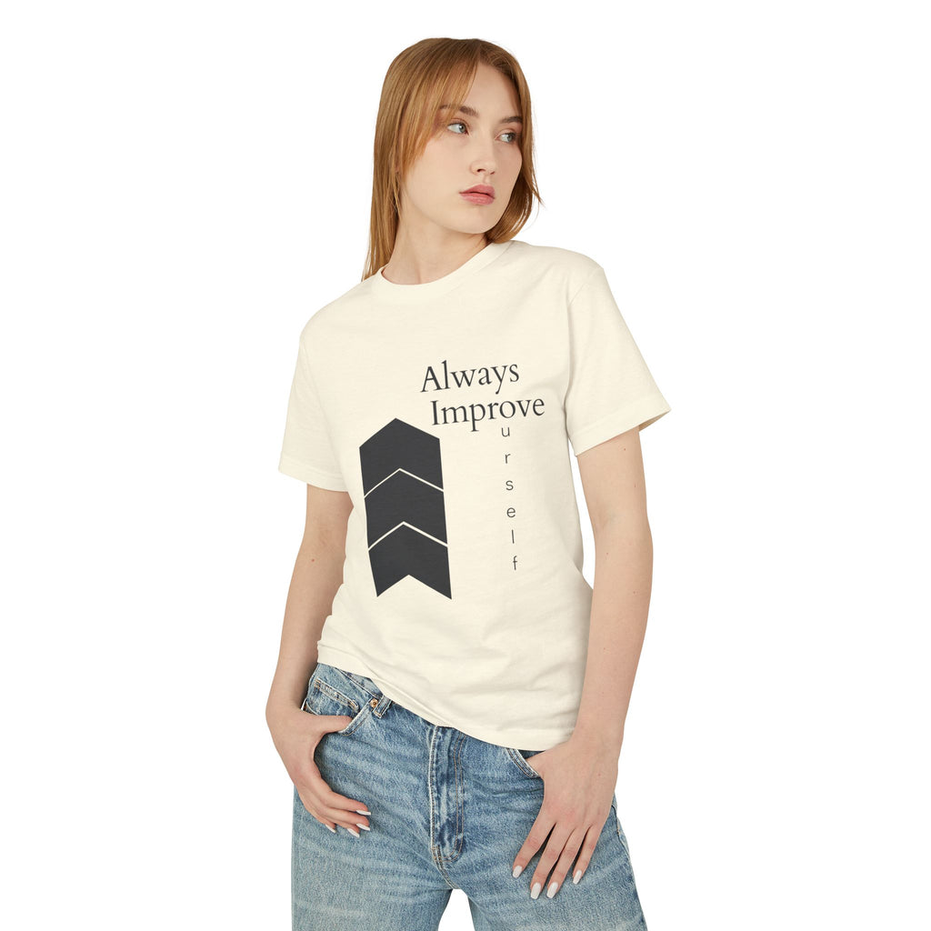 Always Improve Tee — Motivational Vintage Statue Graphic T-Shirt