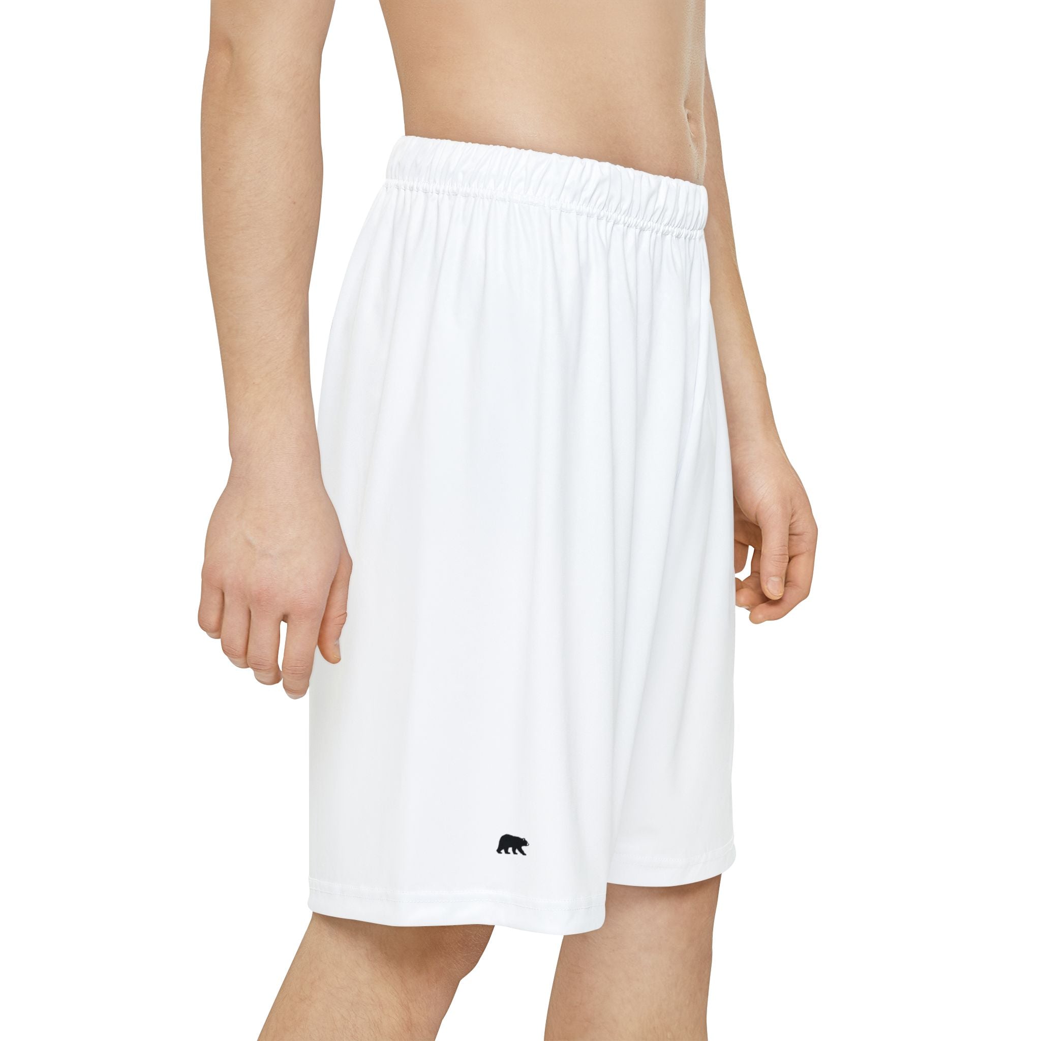 Athletic Men’s Sports Shorts — Lightweight White Performance Gym Shorts